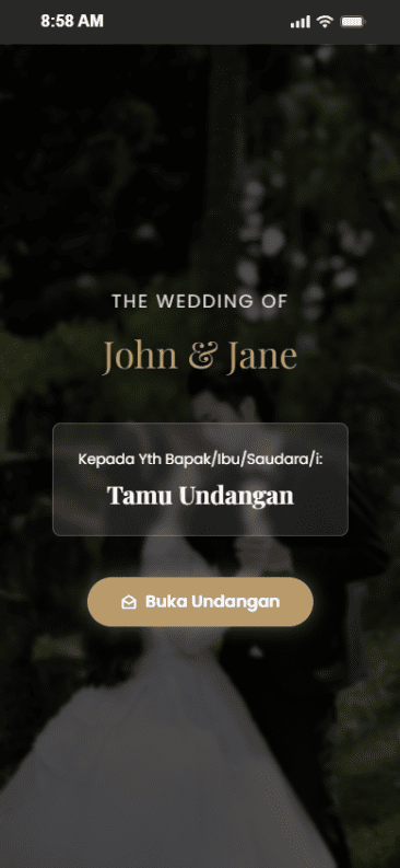 Undangan Digital Premium dan Responsif | Mobile Invitation View